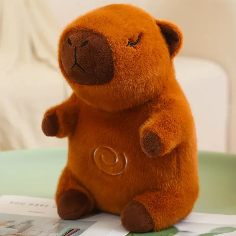 30Cm Doll with Sound and Light Kids Animals Plush Toys Baby Breathing Capybara Sleeping Appease Companion Snoring Christmas Gift
